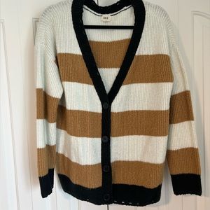 BKE Striped Cardigan Sweater
